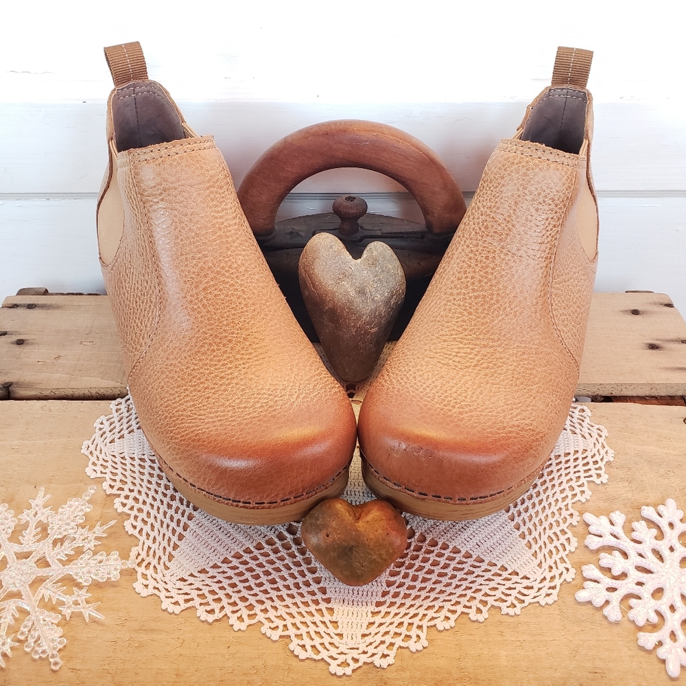 Dansko FRANKIE Honey Pro Clog Bootie Chelsea Ankle Burnished Boho 36 37 38 39 40 - Picture 13 of 16